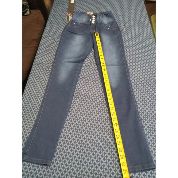 MM JEANS STRETCH DENIM BLUE WAIST 26iN H10 MMK856 SZ 3, BUTT LIFTING  SKINNY... - Picture 3 of 7